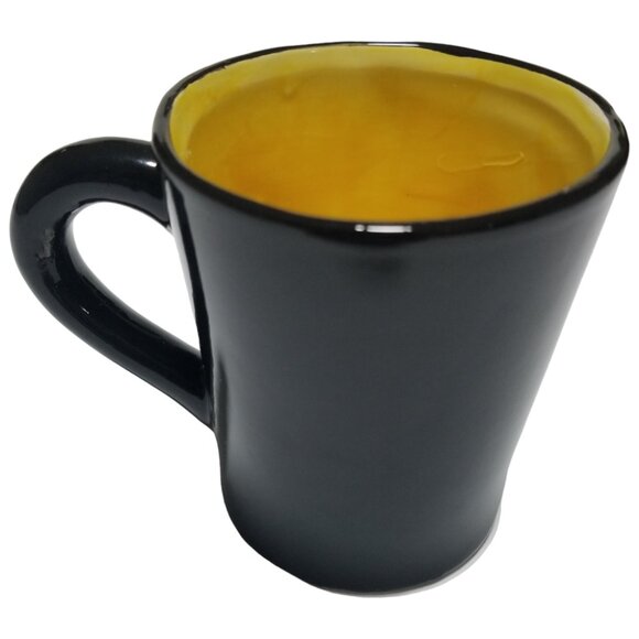 Amsterdam's Cannabis Leaf Coffee Mug Black/Yellow/Green Hippie Retro Cup *READ* - Picture 2 of 9